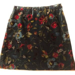 Loft Velvet Mini Skirt